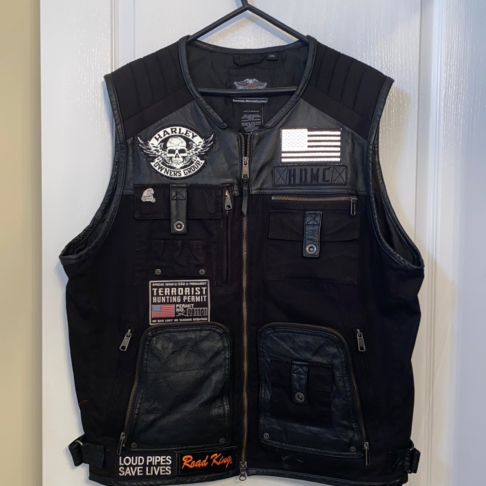 Harley Davidson Men Leather Vest